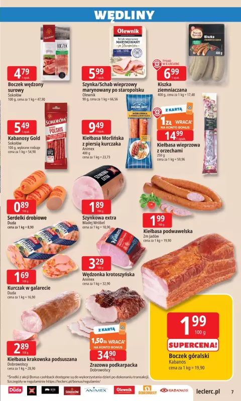 Leclerc - gazetka promocyjna Oferta E.Leclerc od wtorku 19.08 do niedzieli 31.08 - strona 7