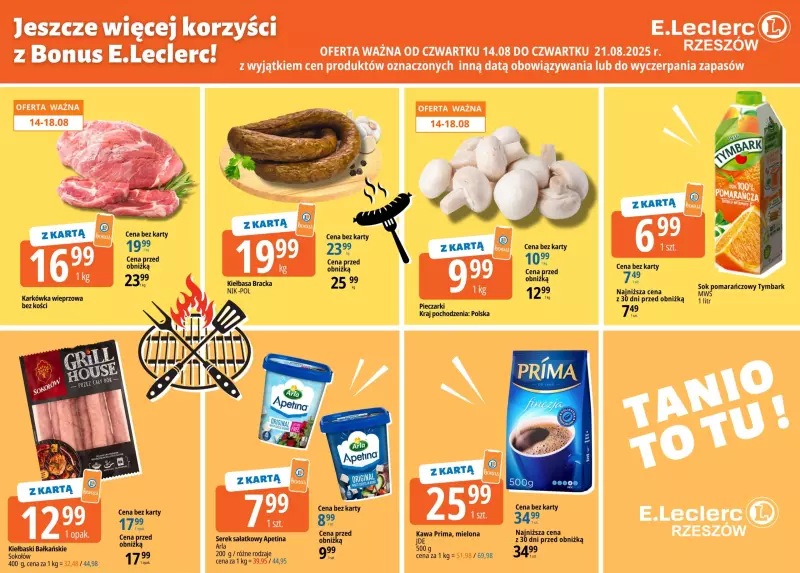 Leclerc - gazetka promocyjna Oferta Rzeszów od czwartku 14.08 do czwartku 21.08