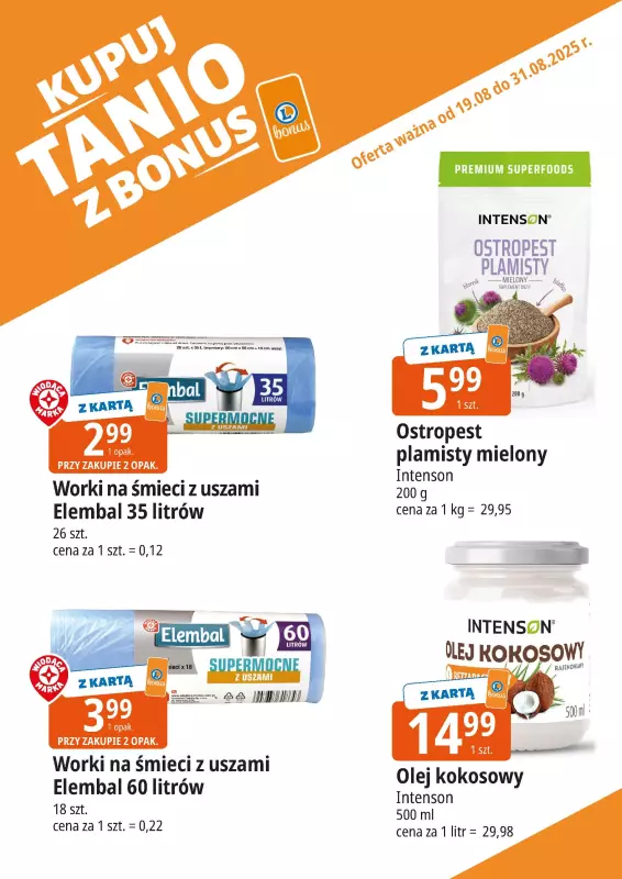 Leclerc - gazetka promocyjna Oferta E.Leclerc I Bonus skanujesz, kasę zyskujesz od wtorku 19.08 do niedzieli 31.08 - strona 11