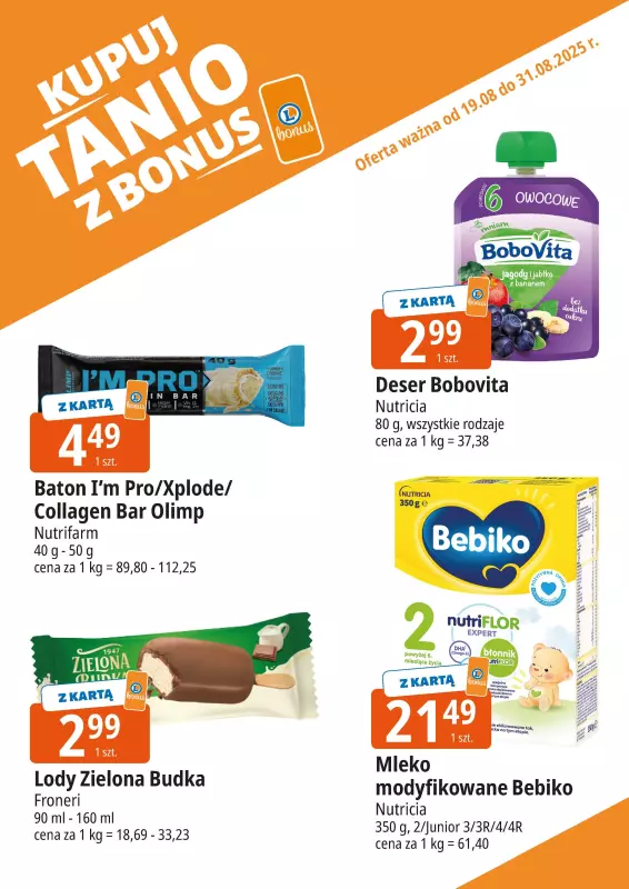 Leclerc - gazetka promocyjna Oferta E.Leclerc I Bonus skanujesz, kasę zyskujesz od wtorku 19.08 do niedzieli 31.08 - strona 9
