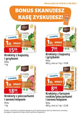 Leclerc - gazetka promocyjna Oferta E.Leclerc I Bonus skanujesz, kasę zyskujesz od wtorku 19.08 do niedzieli 31.08