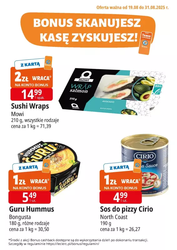 Leclerc - gazetka promocyjna Oferta E.Leclerc I Bonus skanujesz, kasę zyskujesz   - strona 2