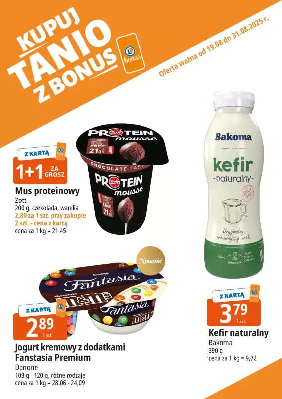 Leclerc - gazetka promocyjna Oferta E.Leclerc I Bonus skanujesz, kasę zyskujesz od wtorku 19.08 do niedzieli 31.08 - strona 6