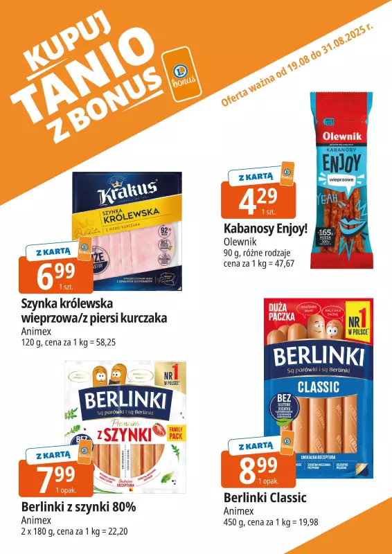 Leclerc - gazetka promocyjna Oferta E.Leclerc I Bonus skanujesz, kasę zyskujesz od wtorku 19.08 do niedzieli 31.08 - strona 7