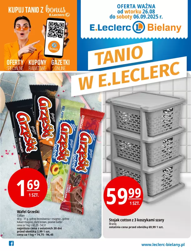 Leclerc - gazetka promocyjna Oferta Bielany od wtorku 26.08 do soboty 06.09