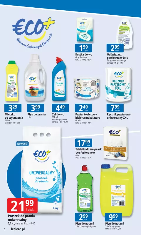 Leclerc - gazetka promocyjna Oferta E.Leclerc I Tanio to tu! od poniedziałku 25.08 do poniedziałku 01.09 - strona 2