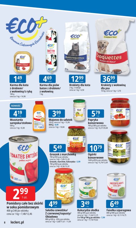 Leclerc - gazetka promocyjna Oferta E.Leclerc I Tanio to tu! od poniedziałku 25.08 do poniedziałku 01.09 - strona 8