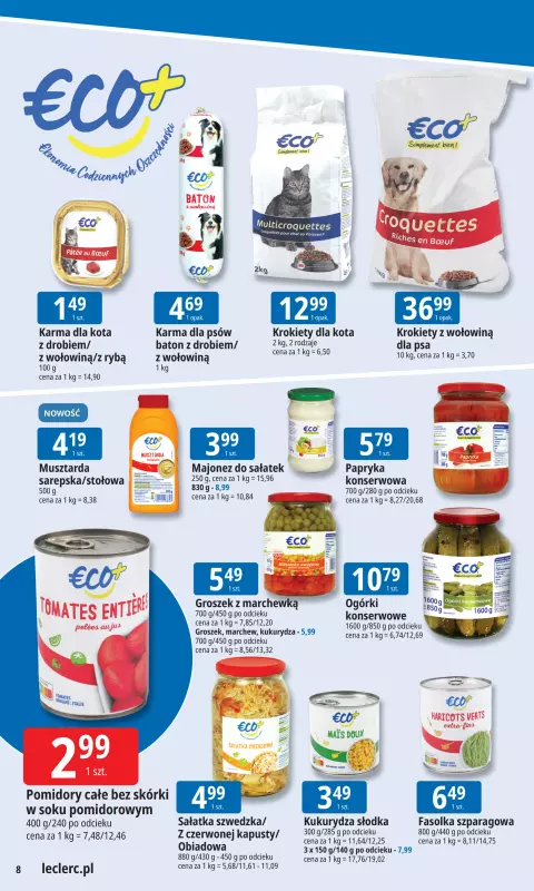 Leclerc - gazetka promocyjna Oferta E.Leclerc I Tanio to tu! od poniedziałku 25.08 do poniedziałku 01.09 - strona 8