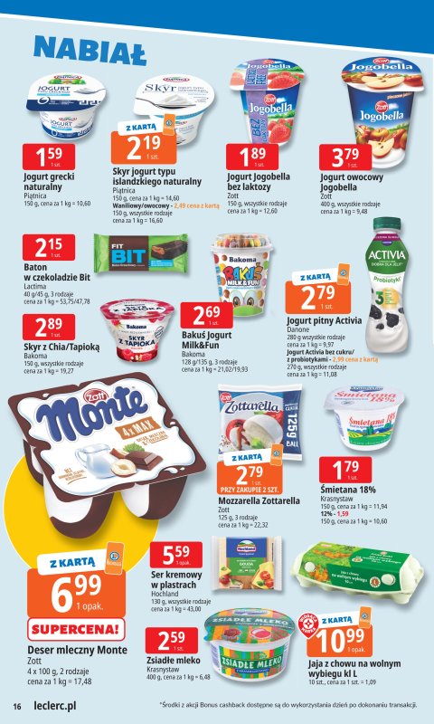 Leclerc - gazetka promocyjna Oferta E.Leclerc I Tanio to tu! od poniedziałku 25.08 do poniedziałku 01.09 - strona 16