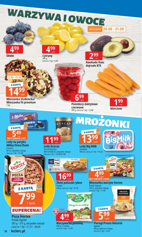 Leclerc - gazetka promocyjna Oferta E.Leclerc I Tanio to tu! od poniedziałku 25.08 do poniedziałku 01.09 - strona 18