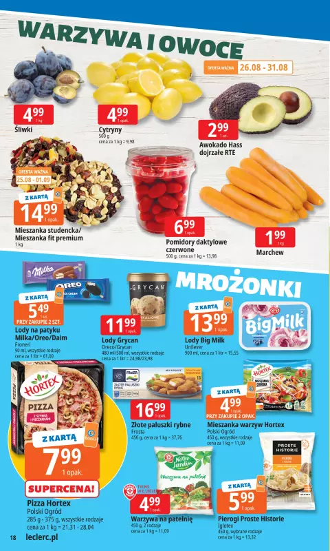 Leclerc - gazetka promocyjna Oferta E.Leclerc I Tanio to tu! od poniedziałku 25.08 do poniedziałku 01.09 - strona 18