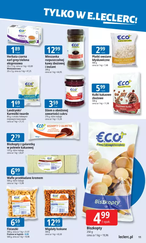 Leclerc - gazetka promocyjna Oferta E.Leclerc I Tanio to tu! od poniedziałku 25.08 do poniedziałku 01.09 - strona 11