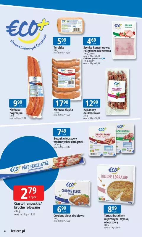Leclerc - gazetka promocyjna Oferta E.Leclerc I Tanio to tu! od poniedziałku 25.08 do poniedziałku 01.09 - strona 6