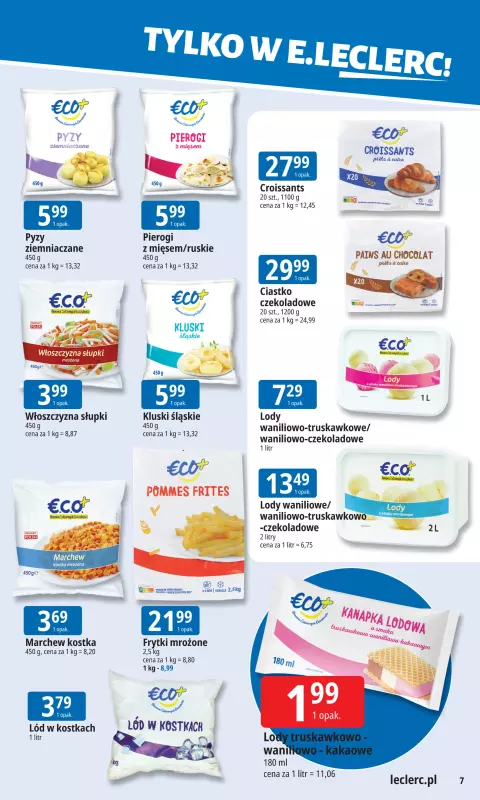 Leclerc - gazetka promocyjna Oferta E.Leclerc I Tanio to tu! od poniedziałku 25.08 do poniedziałku 01.09 - strona 7