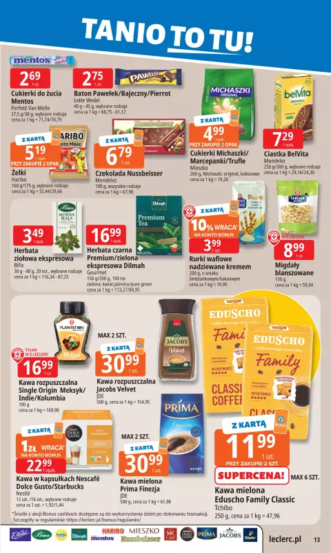 Leclerc - gazetka promocyjna Oferta E.Leclerc I Tanio to tu! od poniedziałku 25.08 do poniedziałku 01.09 - strona 13