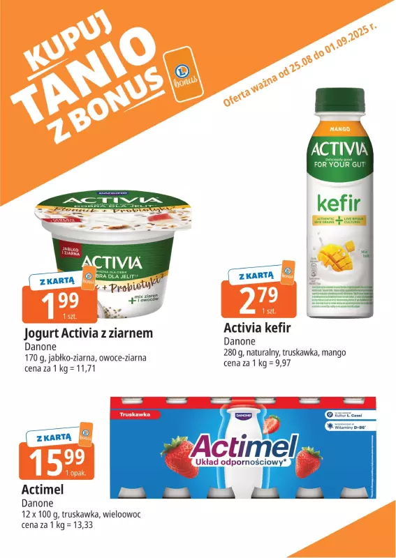 Leclerc - gazetka promocyjna Oferta E.Leclerc I Bonus skanujesz, kasę zyskujesz od poniedziałku 25.08 do poniedziałku 01.09 - strona 4