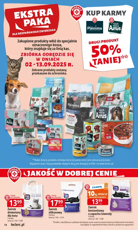 Leclerc - gazetka promocyjna Oferta E. Leclerc | Wybór w dobrej cenie od wtorku 02.09 do soboty 13.09 - strona 13