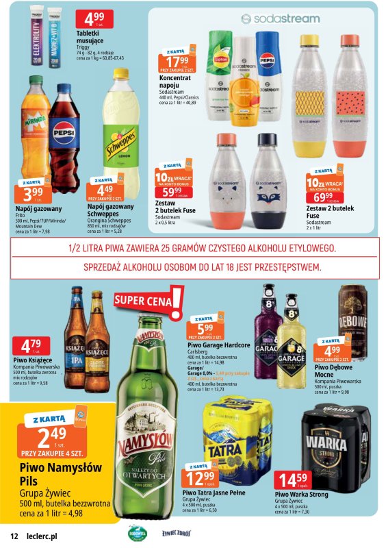 Leclerc - gazetka promocyjna Oferta E.Leclerc I Wybór w dobrej cenie od poniedziałku 01.09 do poniedziałku 08.09 - strona 12