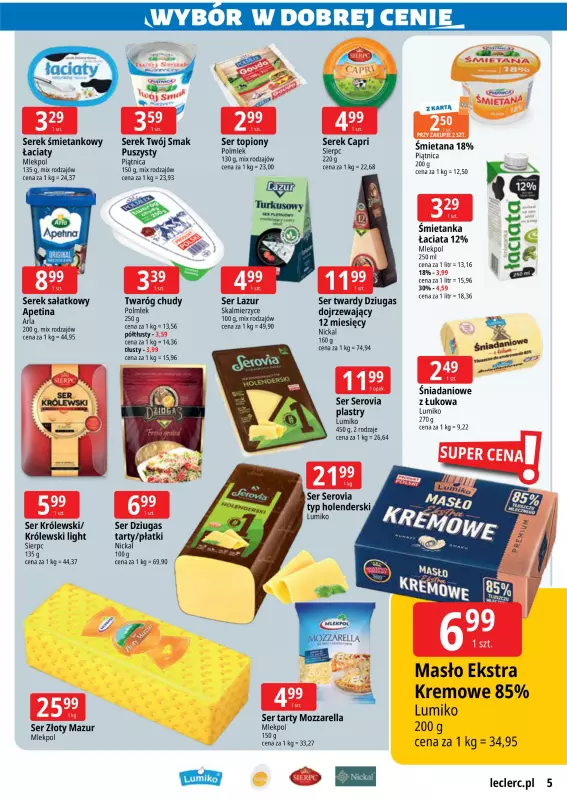 Leclerc - gazetka promocyjna Oferta E.Leclerc I Wybór w dobrej cenie od poniedziałku 01.09 do poniedziałku 08.09 - strona 5