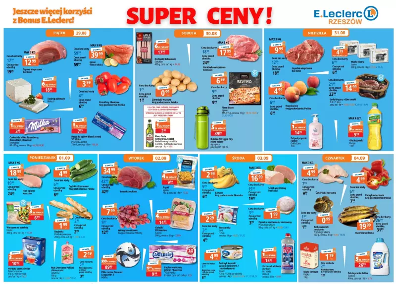 Leclerc - gazetka promocyjna Oferta Rzeszów od poniedziałku 01.09 do czwartku 04.09