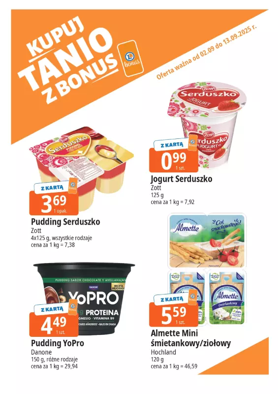Leclerc - gazetka promocyjna Oferta E.Leclerc I Bonus skanujesz, kasę zyskujesz od wtorku 02.09 do soboty 13.09 - strona 4