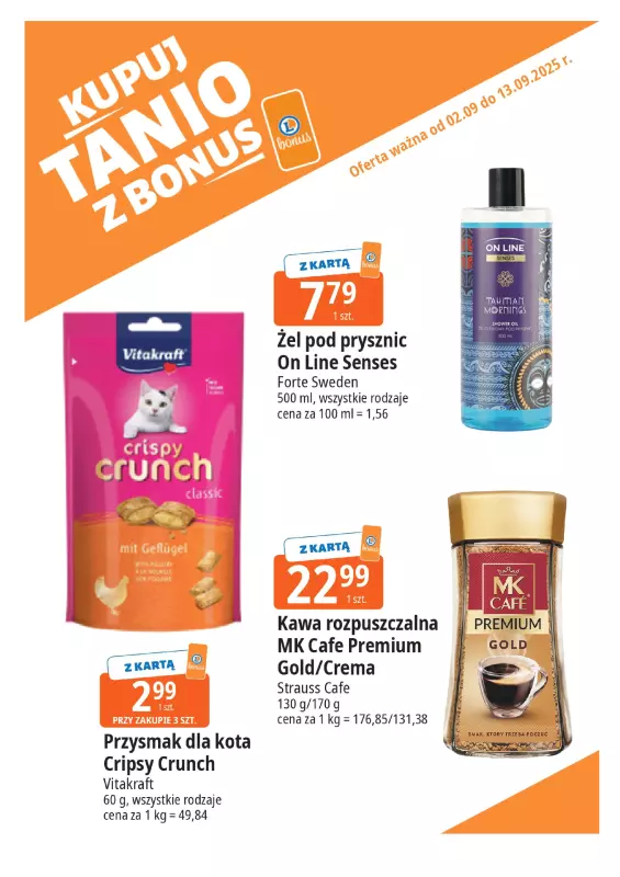 Leclerc - gazetka promocyjna Oferta E.Leclerc I Bonus skanujesz, kasę zyskujesz od wtorku 02.09 do soboty 13.09 - strona 9