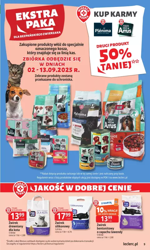 Leclerc - gazetka promocyjna Oferta E. Leclerc | Wybór w dobrej cenie od środy 03.09 do soboty 13.09 - strona 9