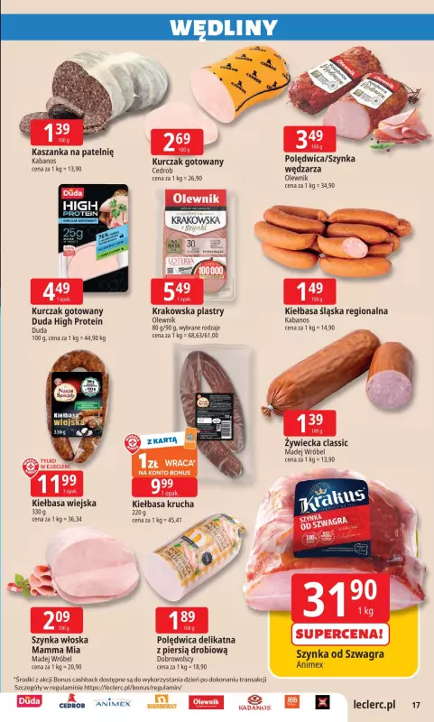 Leclerc - gazetka promocyjna Oferta E. Leclerc | Wybór w dobrej cenie od środy 03.09 do soboty 13.09 - strona 17