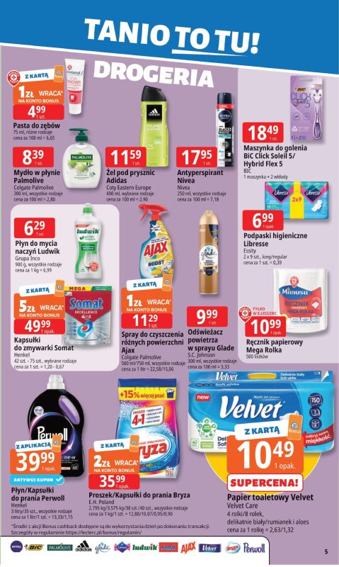 Leclerc - gazetka promocyjna Oferta E.Leclerc I Tanio to tu! od poniedziałku 08.09 do poniedziałku 15.09 - strona 5