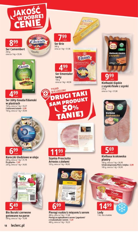 Leclerc - gazetka promocyjna Oferta E.Leclerc I Tanio to tu! od poniedziałku 08.09 do poniedziałku 15.09 - strona 18