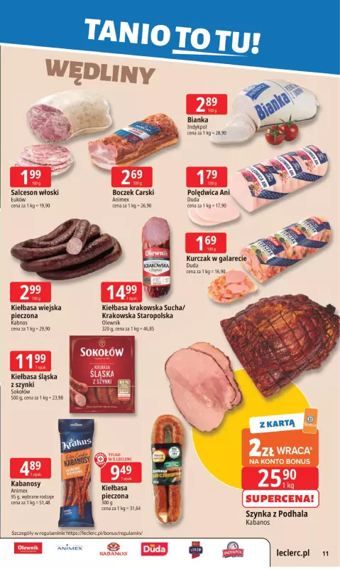Leclerc - gazetka promocyjna Oferta E.Leclerc I Tanio to tu! od poniedziałku 08.09 do poniedziałku 15.09 - strona 11