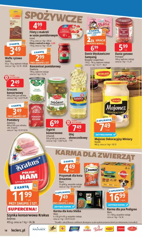Leclerc - gazetka promocyjna Oferta E.Leclerc I Tanio to tu! od poniedziałku 08.09 do poniedziałku 15.09 - strona 14