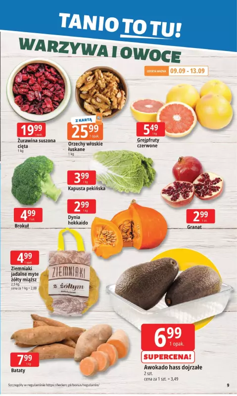 Leclerc - gazetka promocyjna Oferta E.Leclerc I Tanio to tu! od poniedziałku 08.09 do poniedziałku 15.09 - strona 9