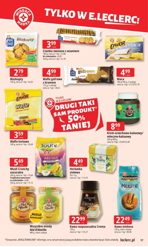 Leclerc - gazetka promocyjna Oferta E.Leclerc I Tanio to tu! od poniedziałku 08.09 do poniedziałku 15.09 - strona 17