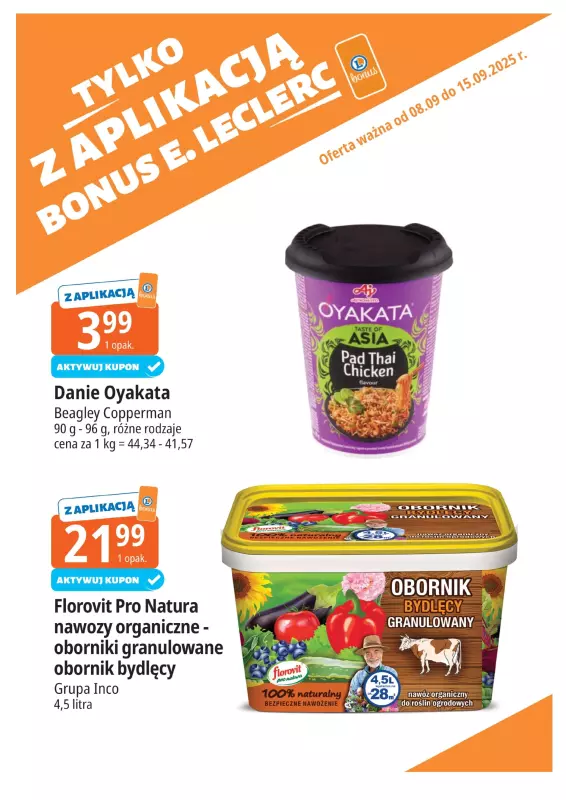 Leclerc - gazetka promocyjna Oferta E.Leclerc I Bonus skanujesz, kasę zyskujesz od poniedziałku 08.09 do poniedziałku 15.09 - strona 8