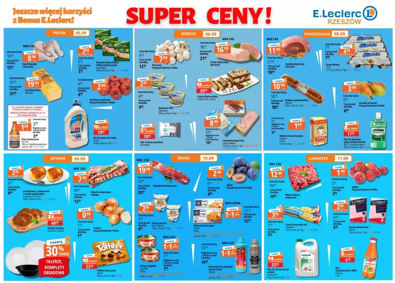 Leclerc - gazetka promocyjna Oferta Rzeszów od poniedziałku 08.09 do czwartku 11.09