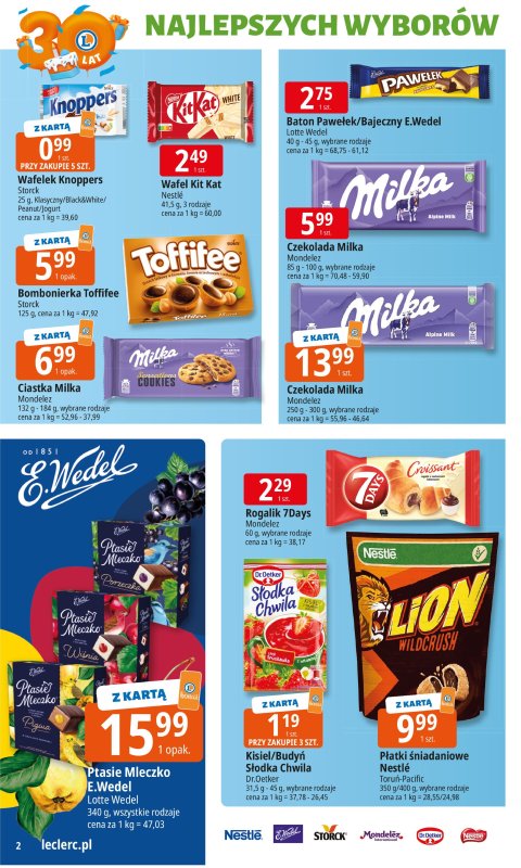 Leclerc - gazetka promocyjna Oferta E.Leclerc I 30 lat najlepszych wyborów od wtorku 16.09 do soboty 27.09 - strona 2