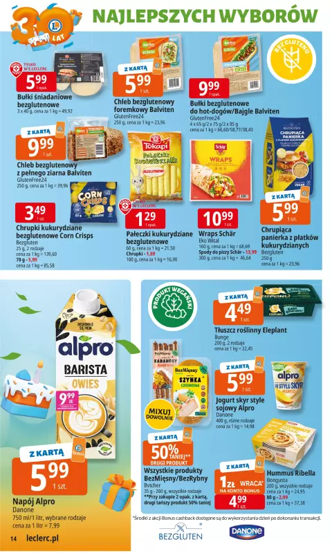 Leclerc - gazetka promocyjna Oferta E.Leclerc I 30 lat najlepszych wyborów od wtorku 16.09 do soboty 27.09 - strona 14