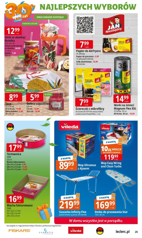Leclerc - gazetka promocyjna Oferta E.Leclerc I 30 lat najlepszych wyborów od wtorku 16.09 do soboty 27.09 - strona 25