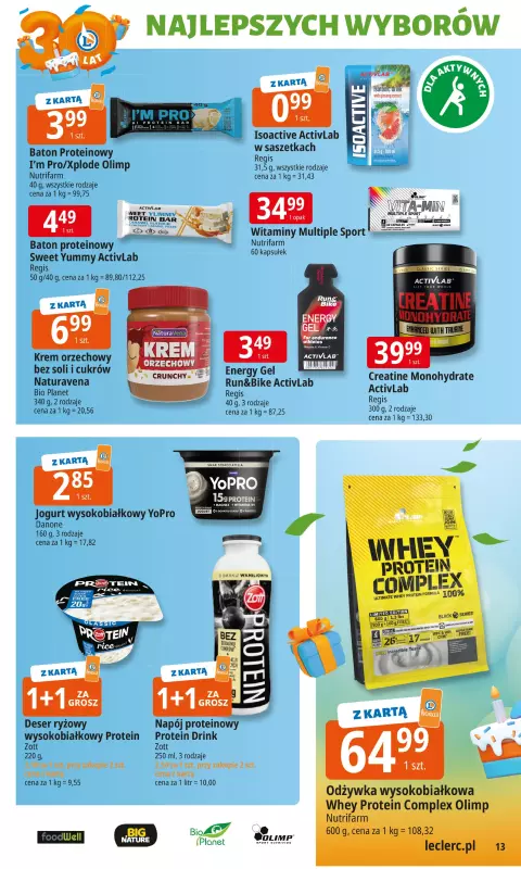 Leclerc - gazetka promocyjna Oferta E.Leclerc I 30 lat najlepszych wyborów od wtorku 16.09 do soboty 27.09 - strona 13