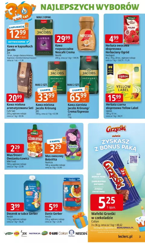 Leclerc - gazetka promocyjna Oferta E.Leclerc I 30 lat najlepszych wyborów od wtorku 16.09 do soboty 27.09 - strona 3