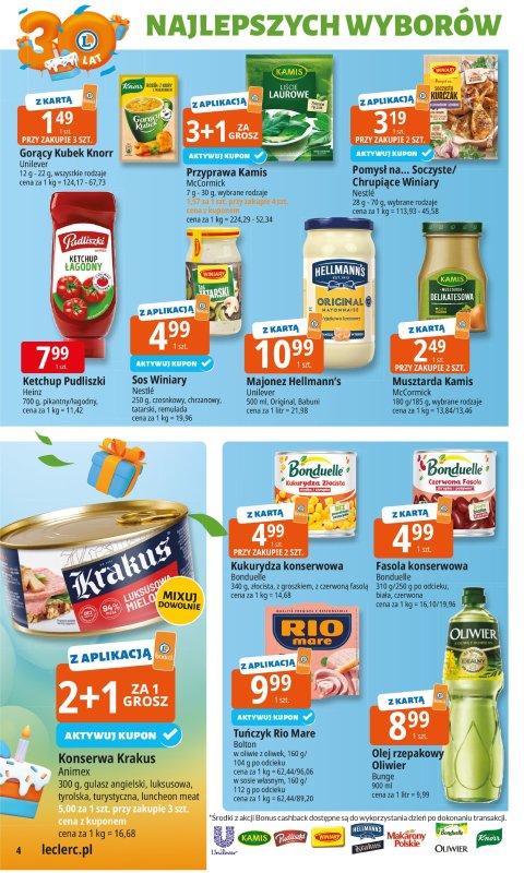 Leclerc - gazetka promocyjna Oferta E.Leclerc I 30 lat najlepszych wyborów od wtorku 16.09 do soboty 27.09 - strona 4