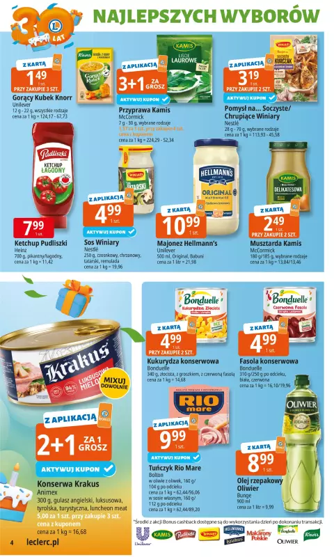Leclerc - gazetka promocyjna Oferta E.Leclerc I 30 lat najlepszych wyborów od wtorku 16.09 do soboty 27.09 - strona 4