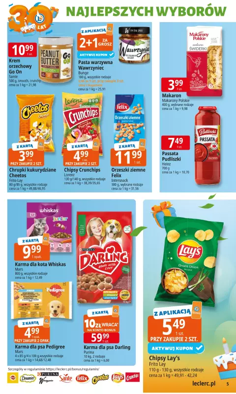 Leclerc - gazetka promocyjna Oferta E.Leclerc I 30 lat najlepszych wyborów od wtorku 16.09 do soboty 27.09 - strona 5
