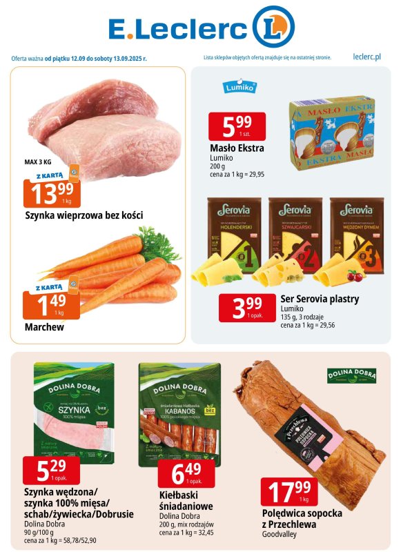 Leclerc - gazetka promocyjna Oferta E.Leclerc od piątku 12.09 do soboty 13.09