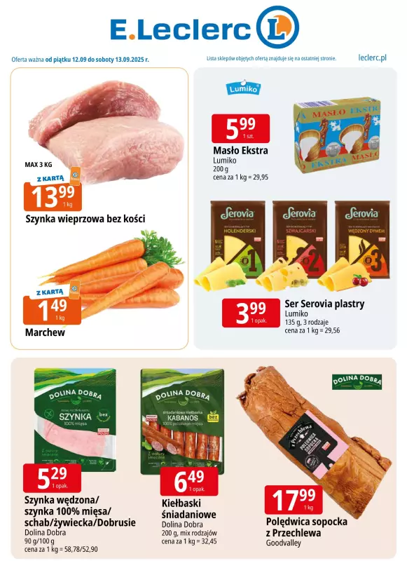 Leclerc - gazetka promocyjna Oferta E.Leclerc od piątku 12.09 do soboty 13.09