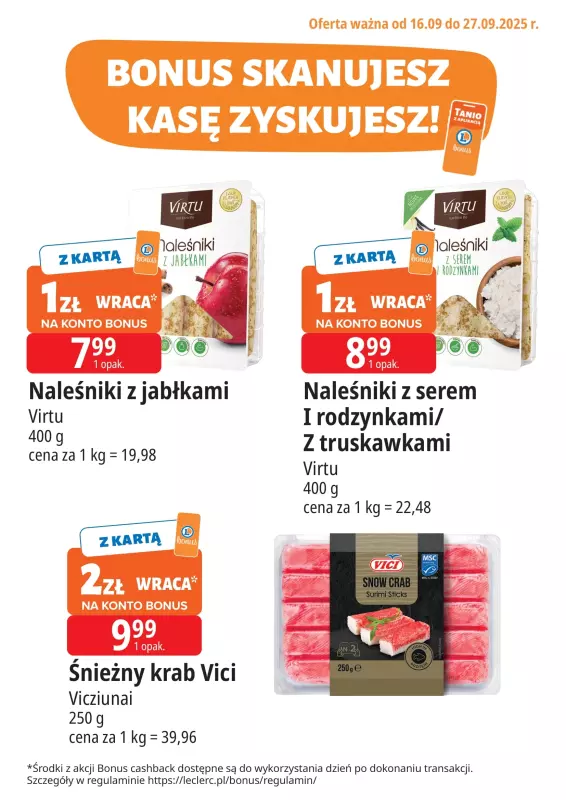Leclerc - gazetka promocyjna Oferta E.Leclerc I Bonus skanujesz, kasę zyskujesz   - strona 2