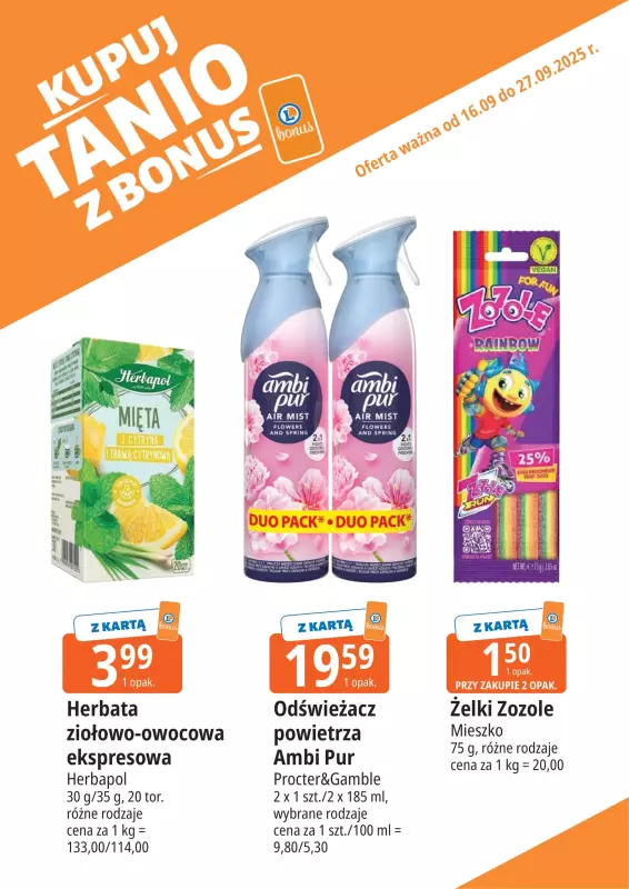 Leclerc - gazetka promocyjna Oferta E.Leclerc I Bonus skanujesz, kasę zyskujesz od wtorku 16.09 do soboty 27.09 - strona 13