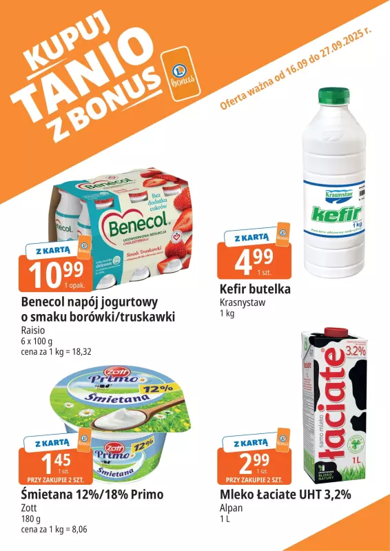 Leclerc - gazetka promocyjna Oferta E.Leclerc I Bonus skanujesz, kasę zyskujesz od wtorku 16.09 do soboty 27.09 - strona 4