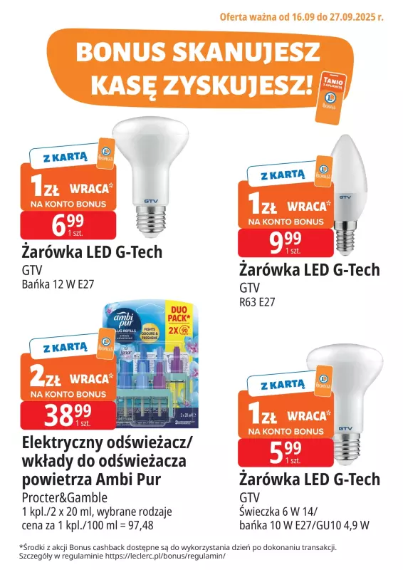 Leclerc - gazetka promocyjna Oferta E.Leclerc I Bonus skanujesz, kasę zyskujesz   - strona 3